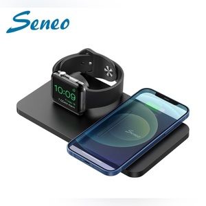 Seneo 2in1 Wireless Charger PA150A for All Qi enabled iPhones & Apple Watch